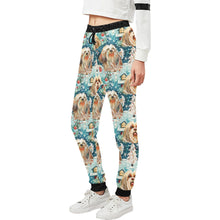 Load image into Gallery viewer, Winter Whiskers Shih Tzu Christmas Unisex Sweatpants-Apparel-Apparel, Christmas, Dog Dad Gifts, Dog Mom Gifts, Pajamas, Shih Tzu-2