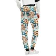 Load image into Gallery viewer, Winter Whiskers Shih Tzu Christmas Unisex Sweatpants-Apparel-Apparel, Christmas, Dog Dad Gifts, Dog Mom Gifts, Pajamas, Shih Tzu-3