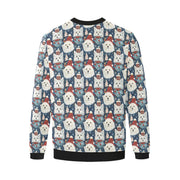 Winter Wonderland American Eskie Christmas Fuzzy Sweatshirt for Men-Apparel-American Eskimo Dog, Apparel, Christmas, Dog Dad Gifts, Sweatshirt-4