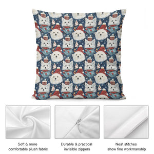 Winter Wonderland American Eskie Christmas Soft Plush Pillowcase-Home Decor-American Eskimo Dog, Christmas, Home Decor, Pillows-5