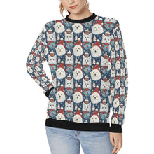 Load image into Gallery viewer, Winter Wonderland American Eskie Christmas Sweatshirt for Women-Apparel-American Eskimo Dog, Apparel, Christmas, Dog Mom Gifts, Sweatshirt-S-1