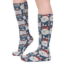 Load image into Gallery viewer, Winter Wonderland American Eskie Christmas Women&#39;s Breathable Holiday Socks-Accessories-Accessories, American Eskimo Dog, Christmas, Dog Mom Gifts, Socks-One Size-2