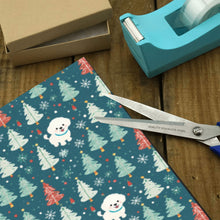 Load image into Gallery viewer, Winter Wonderland Bichon Frise Christmas Gift Wrapping Paper - 2 Rolls-Christmas Ornament-Bichon Frise,Christmas,Wrapping Paper-4