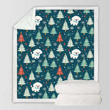 Load image into Gallery viewer, Winter Wonderland Bichon Frise Soft Warm Christmas Blanket-Blanket-Bichon Frise, Blankets, Christmas, Dog Dad Gifts, Dog Mom Gifts, Home Decor-10