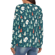 Load image into Gallery viewer, Winter Wonderland Bichon Frise Women's V-Neck Christmas Sweater-Apparel-Apparel,Bichon Frise,Christmas,Dog Mom Gifts,Sweater,Sweatshirt-4