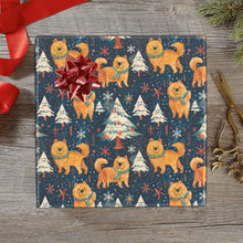 Load image into Gallery viewer, Winter Wonderland Chow Chow Christmas Gift Wrapping Paper - 2 Rolls-Christmas Ornament-Chow Chow,Christmas,Wrapping Paper-2