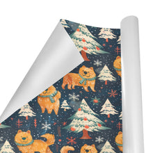 Load image into Gallery viewer, Winter Wonderland Chow Chow Christmas Gift Wrapping Paper - 2 Rolls-Christmas Ornament-Chow Chow,Christmas,Wrapping Paper-3