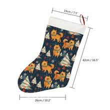 Load image into Gallery viewer, Winter Wonderland Chow Chow Christmas Stocking-Christmas Ornament-Chow Chow, Christmas, Home Decor-26X42CM-White-4