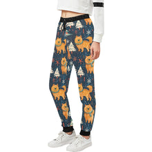 Load image into Gallery viewer, Winter Wonderland Chow Chow Christmas Unisex Sweatpants-Apparel-Apparel, Chow Chow, Christmas, Dog Dad Gifts, Dog Mom Gifts, Pajamas-2