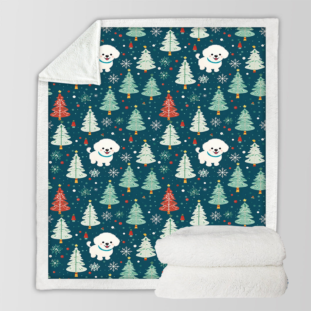 Winter Wonderland Maltese Christmas Soft Warm Fleece Blanket-Blanket-Blankets, Christmas, Dog Dad Gifts, Dog Mom Gifts, Home Decor, Maltese-10