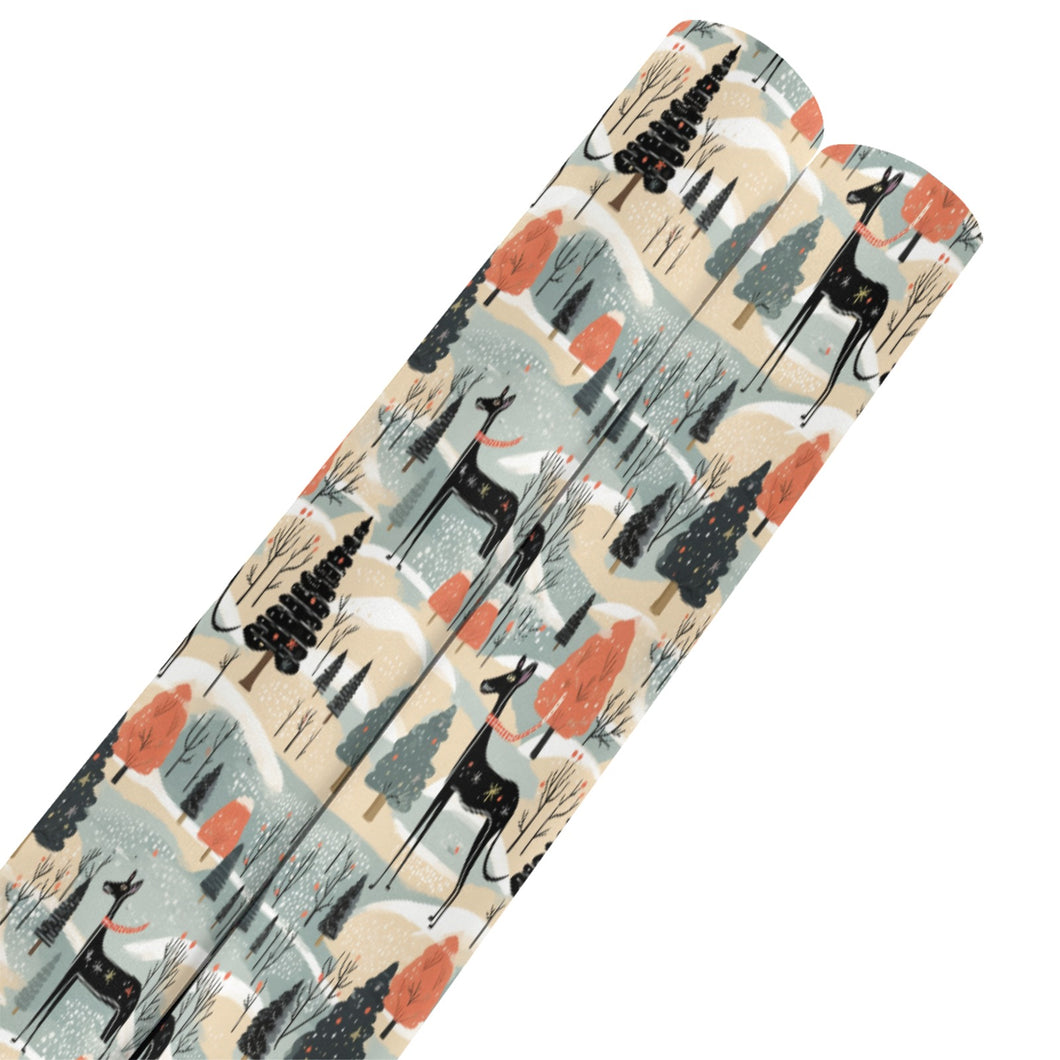 Wintry Wonderland Great Dane’s Christmas Gift Wrapping Paper - 2 Rolls-Christmas Ornament-Christmas,Great Dane,Wrapping Paper-Great Dane-5