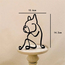 Load image into Gallery viewer, Wire Boxer Silhouette Small Curved Metal Statue-Home Decor-Boxer, Dog Dad Gifts, Dog Mom Gifts, Home Decor, Statue-05-China-14