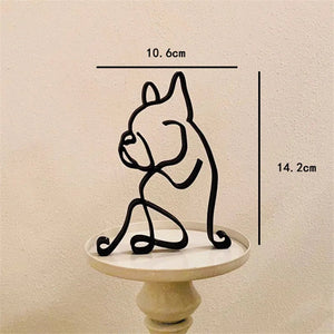 Wire Boxer Silhouette Small Curved Metal Statue-Home Decor-Boxer, Dog Dad Gifts, Dog Mom Gifts, Home Decor, Statue-05-China-14