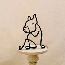 Load image into Gallery viewer, Wire Boxer Silhouette Small Curved Metal Statue-Home Decor-Boxer, Dog Dad Gifts, Dog Mom Gifts, Home Decor, Statue-Boxer-8