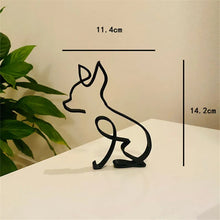 Load image into Gallery viewer, Wire Chihuahua Silhouette Small Curved Metal Statue-Home Decor-Chihuahua, Dog Dad Gifts, Dog Mom Gifts, Home Decor, Statue-01-China-10