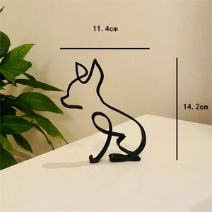 Wire Chihuahua Silhouette Small Curved Metal Statue-Home Decor-Chihuahua, Dog Dad Gifts, Dog Mom Gifts, Home Decor, Statue-01-China-10