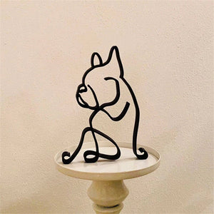 Wire Chihuahua Silhouette Small Curved Metal Statue-Home Decor-Chihuahua, Dog Dad Gifts, Dog Mom Gifts, Home Decor, Statue-01-China-2
