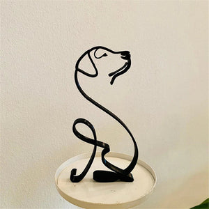 Wire Chihuahua Silhouette Small Curved Metal Statue-Home Decor-Chihuahua, Dog Dad Gifts, Dog Mom Gifts, Home Decor, Statue-01-China-3