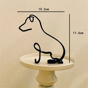 Wire Jack Russell Terrier Silhouette Small Curved Metal Statue-Home Decor-Dog Dad Gifts, Dog Mom Gifts, Home Decor, Jack Russell Terrier, Statue-02-China-11