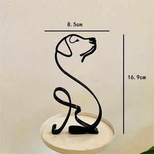 Wire Labrador Silhouette Small Curved Metal Statue-Home Decor-Dog Dad Gifts, Dog Mom Gifts, Home Decor, Labrador, Statue-04-China-13