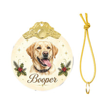 Load image into Gallery viewer, Yellow Labrador Christmas Ornament - Gold Crown Dog Portrait - Personalized with Photo and Name-Christmas Ornament-Christmas,Christmas Ornament,Personalize Artwork-4
