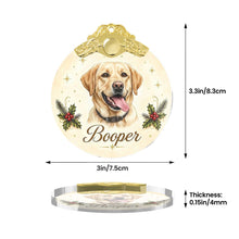 Load image into Gallery viewer, Yellow Labrador Christmas Ornament - Gold Crown Dog Portrait - Personalized with Photo and Name-Christmas Ornament-Christmas,Christmas Ornament,Personalize Artwork-6