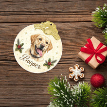 Load image into Gallery viewer, Yellow Labrador Christmas Ornament - Gold Crown Dog Portrait - Personalized with Photo and Name-Christmas Ornament-Christmas,Christmas Ornament,Personalize Artwork-7