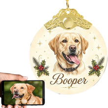 Load image into Gallery viewer, Yellow Labrador Christmas Ornament - Gold Crown Dog Portrait - Personalized with Photo and Name-Christmas Ornament-Christmas,Christmas Ornament,Personalize Artwork-1