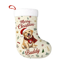 Load image into Gallery viewer, Yellow Labrador Christmas Stocking - Cozy Festive Wishes - Personalize with Photo and Name-Christmas Ornament-Christmas,Christmas Stocking,Personalize Artwork-3