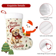 Load image into Gallery viewer, Yellow Labrador Christmas Stocking - Cozy Festive Wishes - Personalize with Photo and Name-Christmas Ornament-Christmas,Christmas Stocking,Personalize Artwork-5