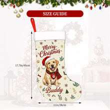 Load image into Gallery viewer, Yellow Labrador Christmas Stocking - Cozy Festive Wishes - Personalize with Photo and Name-Christmas Ornament-Christmas,Christmas Stocking,Personalize Artwork-6