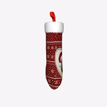 Load image into Gallery viewer, Yellow Labrador Christmas Stocking – Heart Knit Portrait – Personalize with Photo and Name-Christmas Ornament-Christmas,Christmas Stocking,Labrador,Personalize Artwork-7