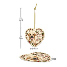 Load image into Gallery viewer, Yellow Labrador Dog Ornament - Christmas Wishes Design - Personalized with Name-Christmas Ornament-Christmas,Labrador,Personalize Artwork-5