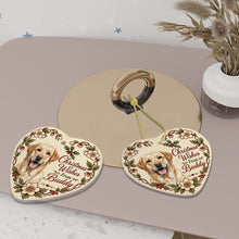 Load image into Gallery viewer, Yellow Labrador Dog Ornament - Christmas Wishes Design - Personalized with Name-Christmas Ornament-Christmas,Labrador,Personalize Artwork-6