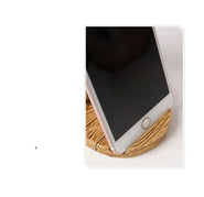 Close image of a yellow lab cell phone holder