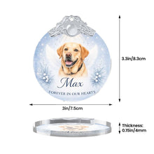 Load image into Gallery viewer, Yellow Labrador Ornament - Angel Dog Memorial Design - Personalized with Photo and Name-Christmas Ornament-Christmas,Christmas Ornament,Labrador,Personalize Artwork-6