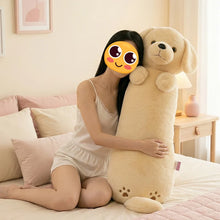 Load image into Gallery viewer, Yellow Labrador Body Pillow Plush Toy - Snuggly Long Fur Ball (Medium to Giant Size)-Stuffed Animals-Home Decor,Labrador,Pillows,Stuffed Animal-4