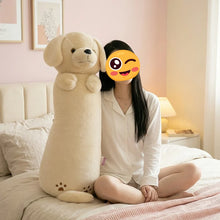 Load image into Gallery viewer, Yellow Labrador Body Pillow Plush Toy - Snuggly Long Fur Ball (Medium to Giant Size)-Stuffed Animals-Home Decor,Labrador,Pillows,Stuffed Animal-1