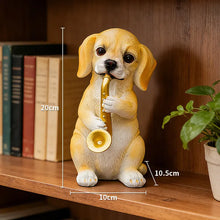 Load image into Gallery viewer, Yellow Labrador Statue - Saxophone Labrador - Musical Shelf Jazz Quartet-D-9