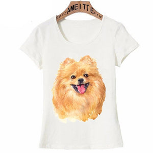 Yellow Pomeranian Love Womens T ShirtApparel