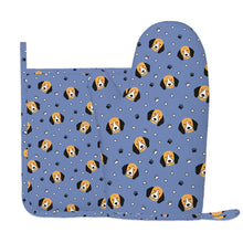 Load image into Gallery viewer, Yes I Love Beagles Oven Gloves-Kitchen Decor-Blue-One Size-5