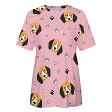 Load image into Gallery viewer, Yes I Love Beagles Soft All Over Print Women&#39;s Cotton T-Shirt - 4 Colors-Apparel-Apparel, Beagle, Shirt, T Shirt-11