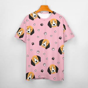 Yes I Love Beagles Soft All Over Print Women's Cotton T-Shirt - 4 Colors-Apparel-Apparel, Beagle, Shirt, T Shirt-18