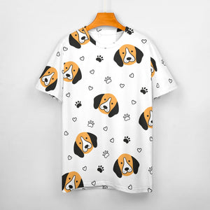Yes I Love Beagles Soft All Over Print Women's Cotton T-Shirt - 4 Colors-Apparel-Apparel, Beagle, Shirt, T Shirt-4