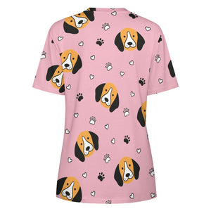 Yes I Love Beagles Soft All Over Print Women's Cotton T-Shirt - 4 Colors-Apparel-Apparel, Beagle, Shirt, T Shirt-9