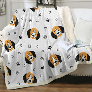 Yes I Love Beagles Soft Warm Fleece Blankets - 4 Colors-Blanket-Beagle, Blankets, Home Decor-11