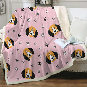 Yes I Love Beagles Soft Warm Fleece Blankets - 4 Colors-Blanket-Beagle, Blankets, Home Decor-12