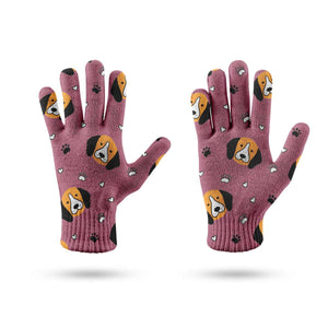 Yes I Love Beagles Touch Screen Gloves - 4 Colors-Accessories-Accessories, Beagle, Dog Dad Gifts, Dog Mom Gifts, Gloves-9