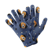 Load image into Gallery viewer, Yes I Love Beagles Touch Screen Gloves - 4 Colors-Accessories-Accessories, Beagle, Dog Dad Gifts, Dog Mom Gifts, Gloves-Navy-1