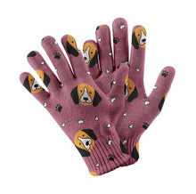 Load image into Gallery viewer, Yes I Love Beagles Touch Screen Gloves - 4 Colors-Accessories-Accessories, Beagle, Dog Dad Gifts, Dog Mom Gifts, Gloves-Rose gold-2